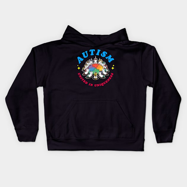 Autism Unicorn Kids Hoodie by Qrstore